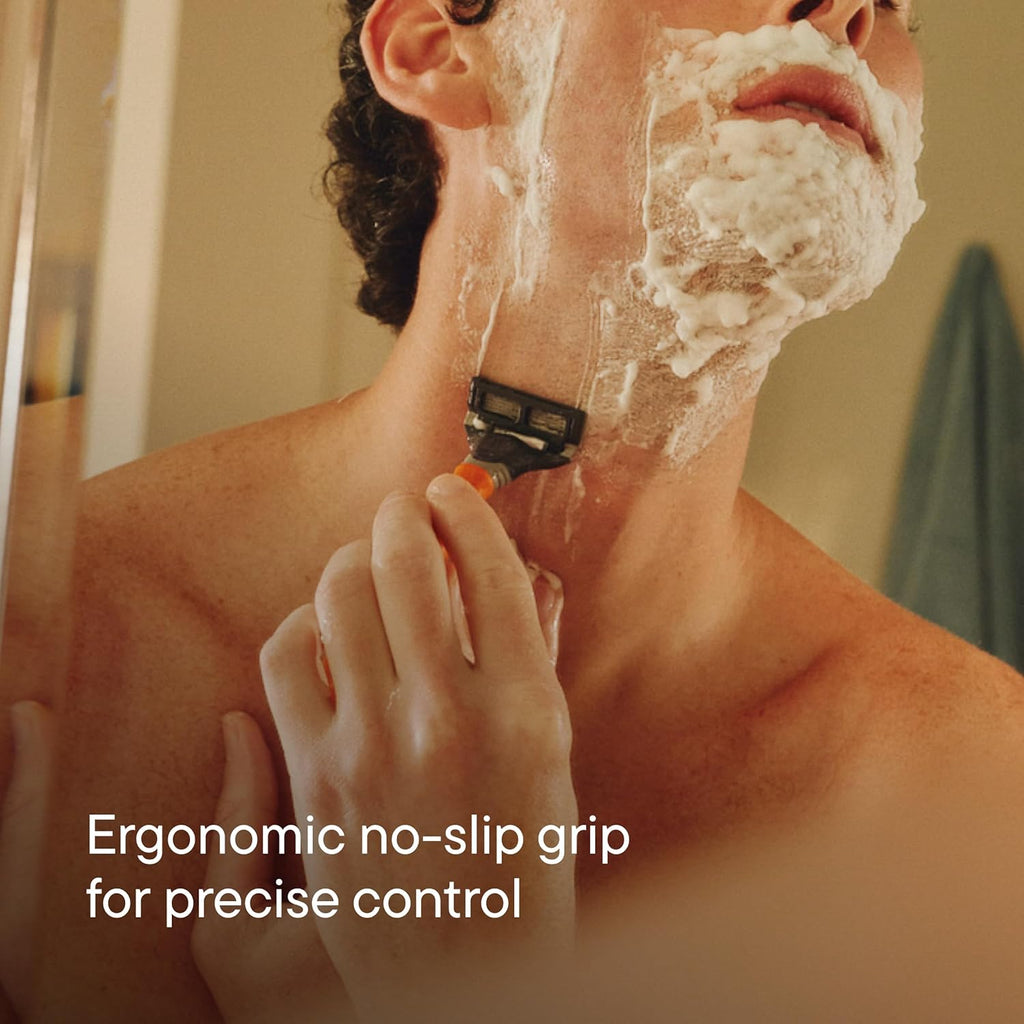 Original Shaving Kit for Men - Razor Handle, 3 Refills, Shave Gel