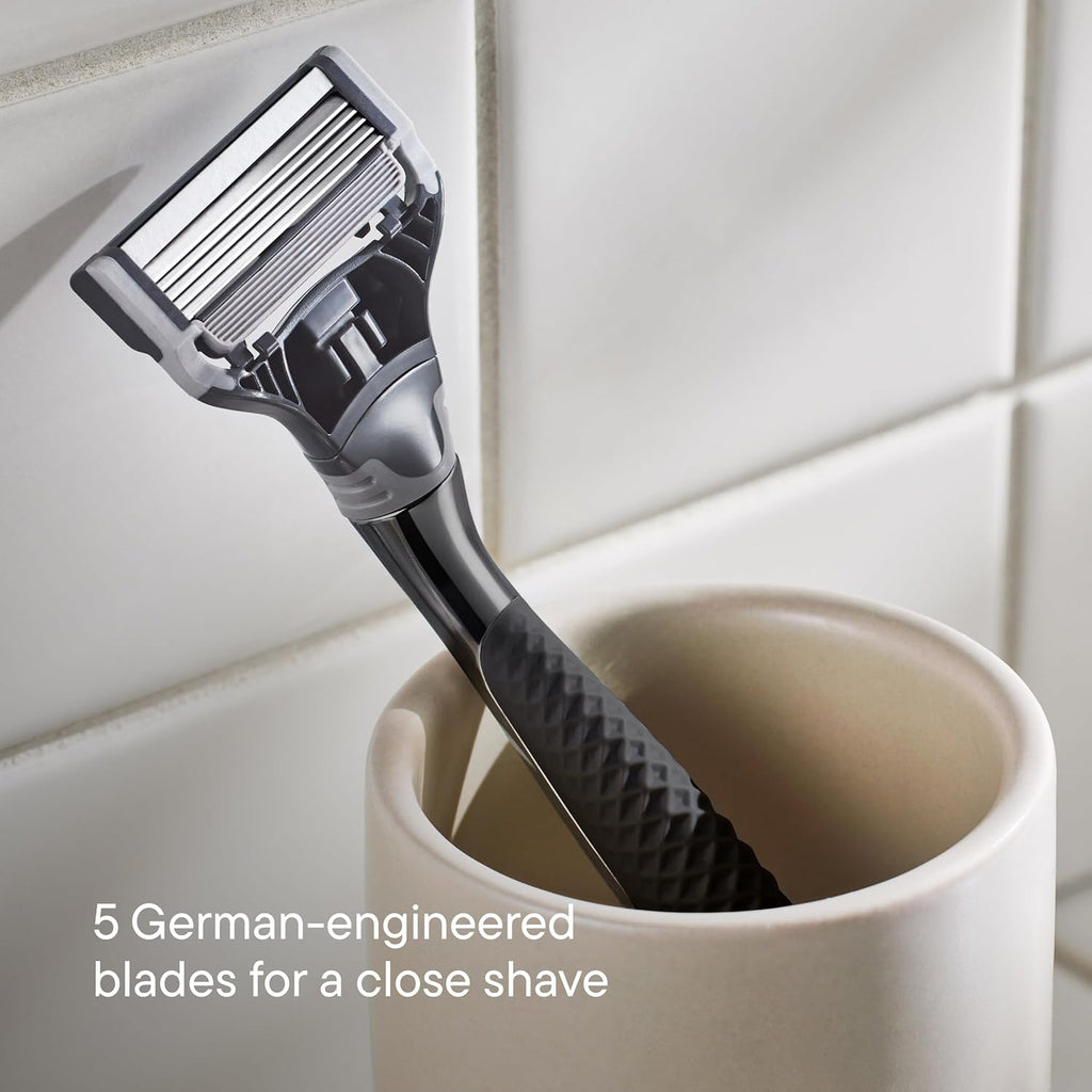 Original Shaving Kit for Men - Razor Handle, 3 Refills, Shave Gel