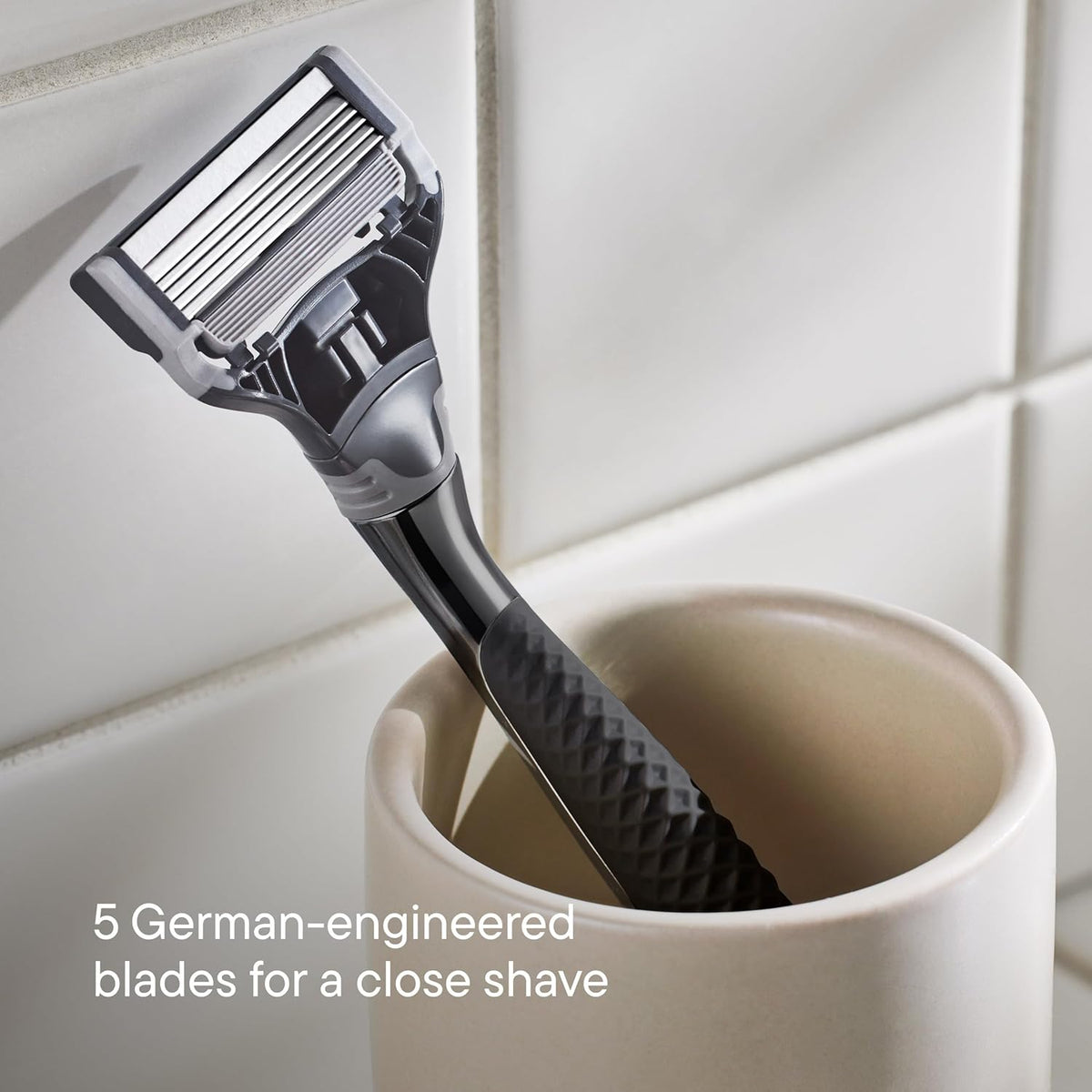 Original Shaving Kit for Men - Razor Handle, 3 Refills, Shave Gel